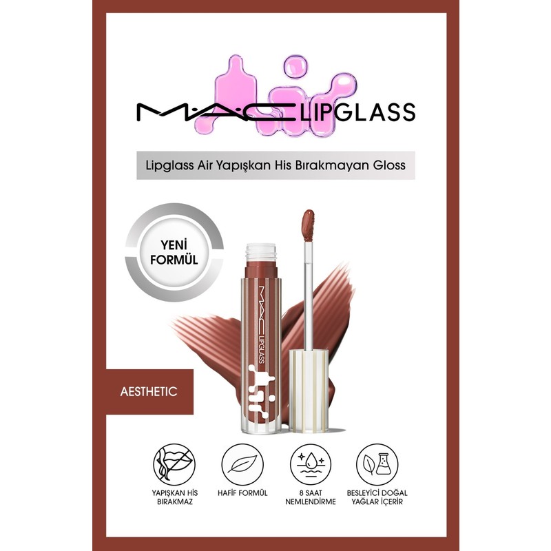 Mac M.A.C Lipglass Air Yapışkan His Bırakmayan Gloss - AESTHETIC