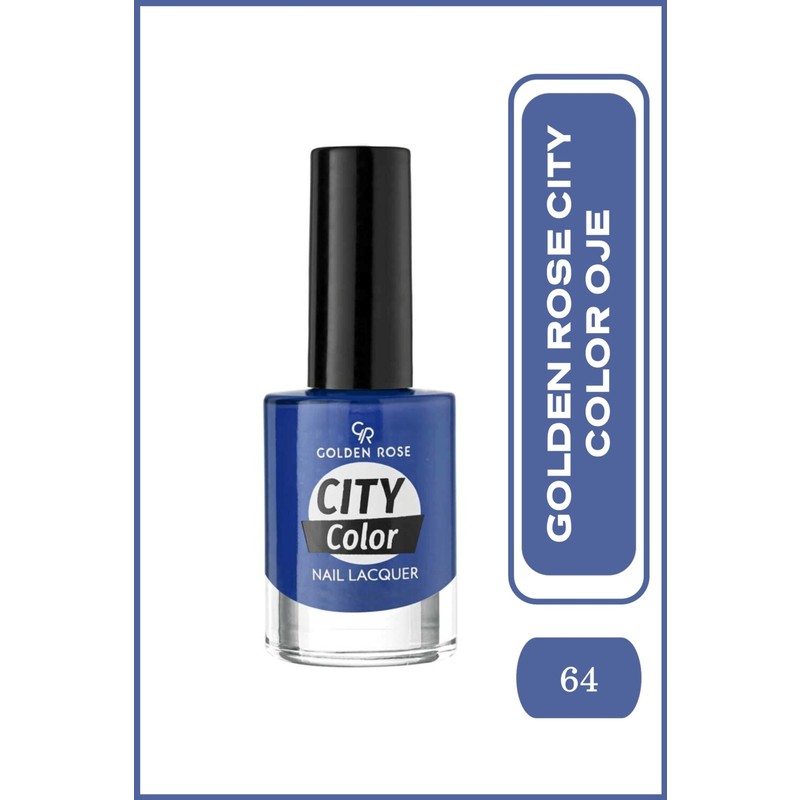 Golden Rose City Color Nail Lacquer No: 64 - Parlak ve Uzun Süre Kalıcı Oje 10.2 ml