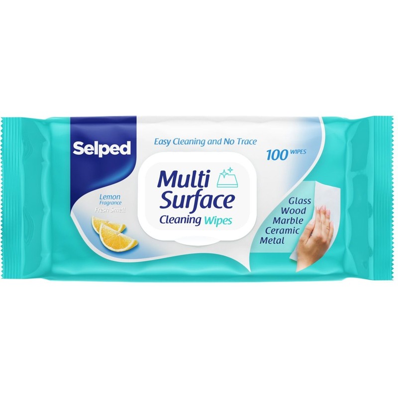 Selped Yüzey Temizlik Havlusu - Limon Kokulu Çok Amaçlı Pratik Yüzey Temizlik Havlusu 4'lü Set - 100*4