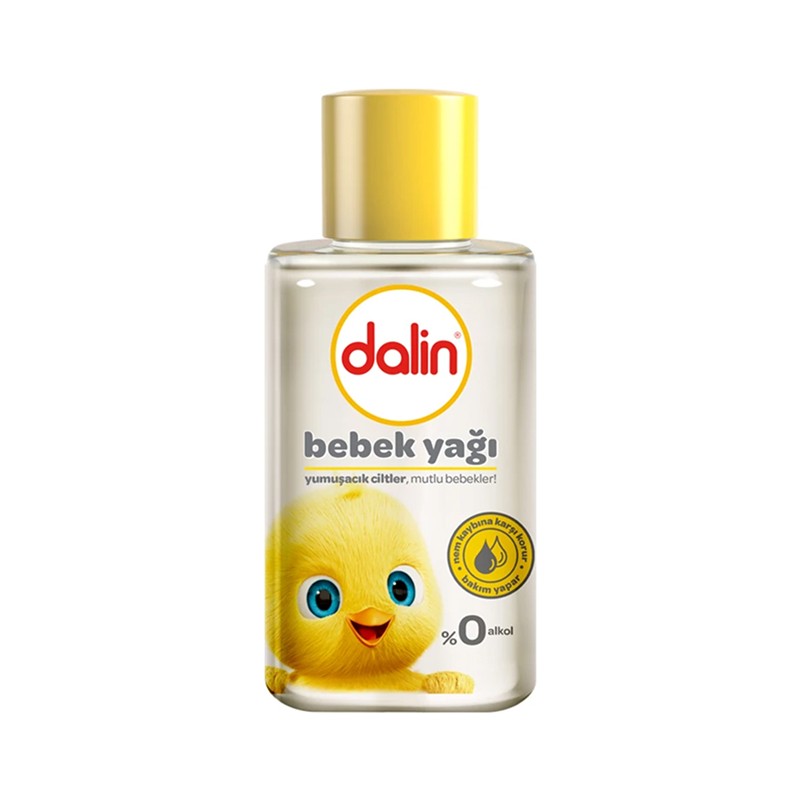 Dalin Bebek Yağı - Hassas Ciltler İçin Kalıcı Nemlendirme ve Pişik Önleyici, 50 ml Mini Boy