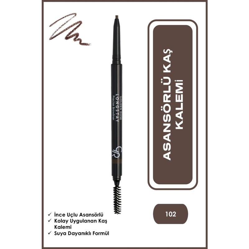 Golden Rose Longstay Precise Browliner No: 102 - Asansörlü Suya Dayanıklı Kaş Kalemi