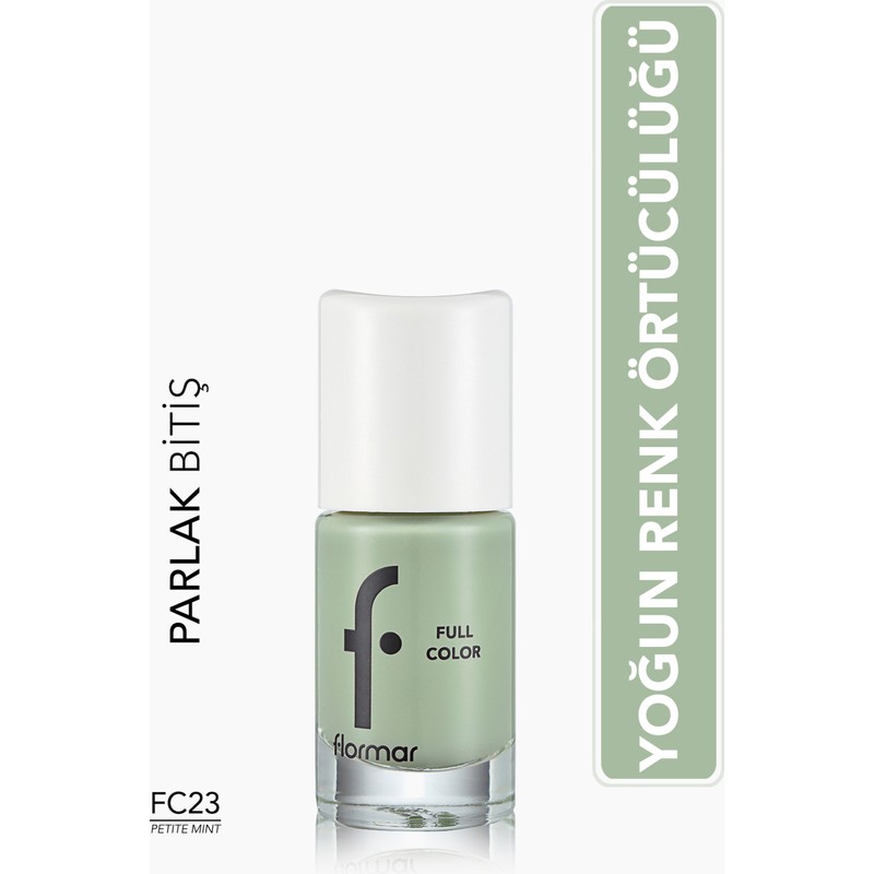Flormar Full Color Yoğun Pigmentli Parlak Oje (FC23 Petite Mint) 8690604310593
