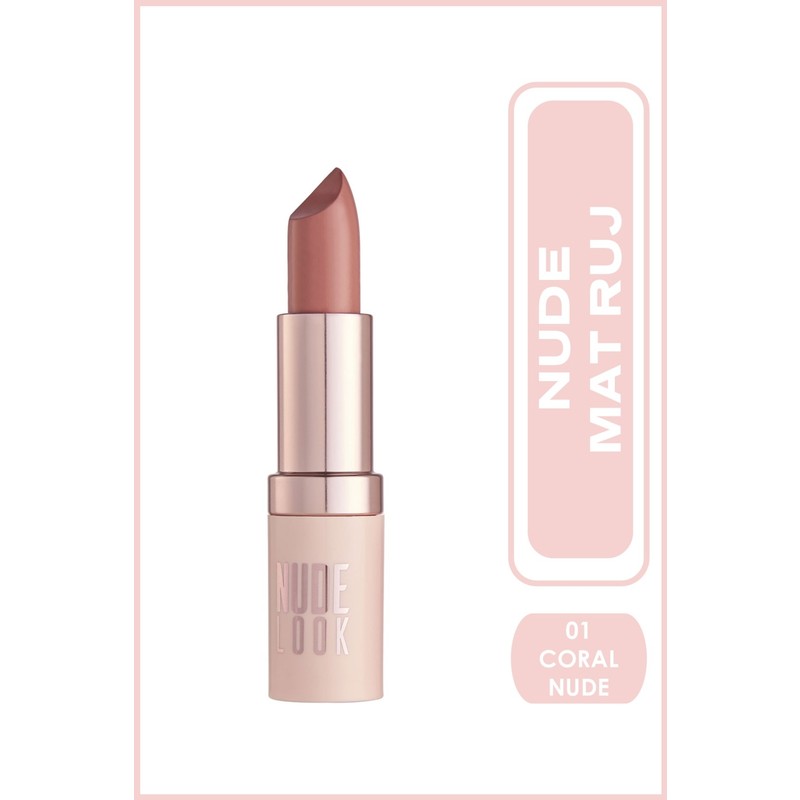 Golden Rose Nude Look Perfect Matte Lipstick No: 01 Coral Nude - Nemlendirici Mat Ruj