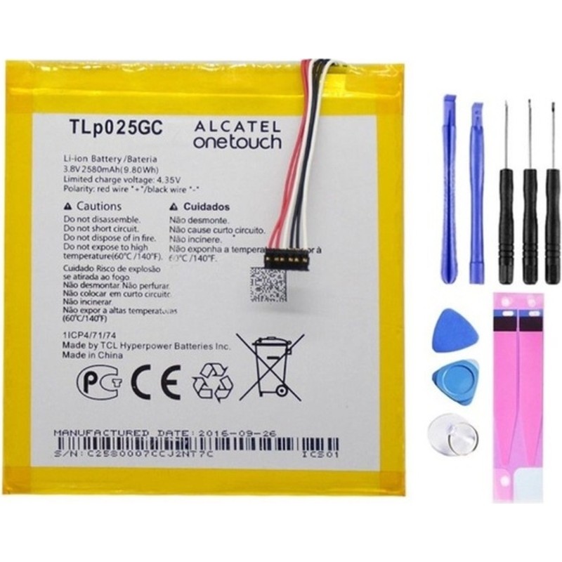 Senal Store Alcatel One Touch Pixi 4.7 Pil Batarya TLP025GC ve Tamir Seti Senalstore