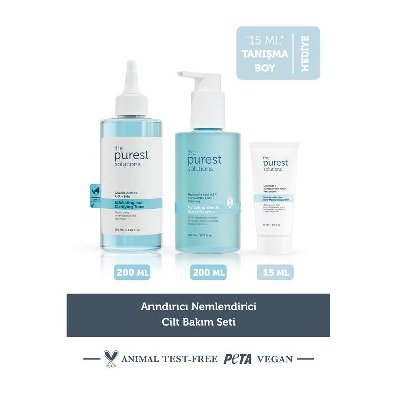 The Purest Solutions Arındırıcı Nemlendirici Bakım Seti