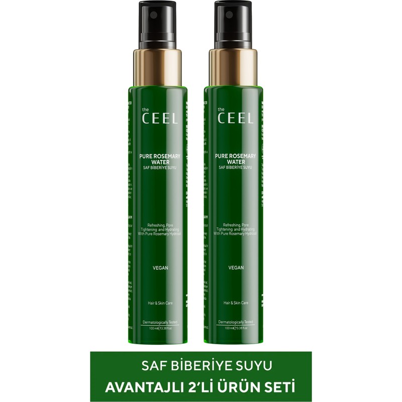 The Ceel 2 'li Biberiye Suyu Saf Saç Toniği 100 ml × 2