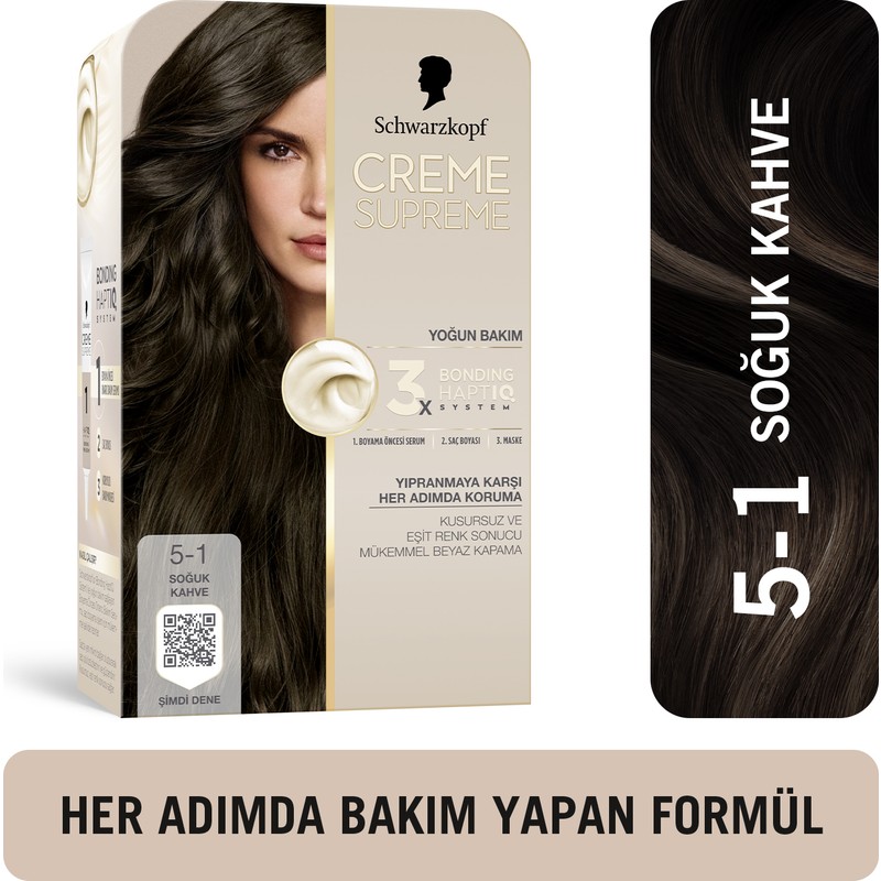 Creme Supreme Yoğun Bakım Full Kit 5-1 Soğuk Kahve Saç Boyası