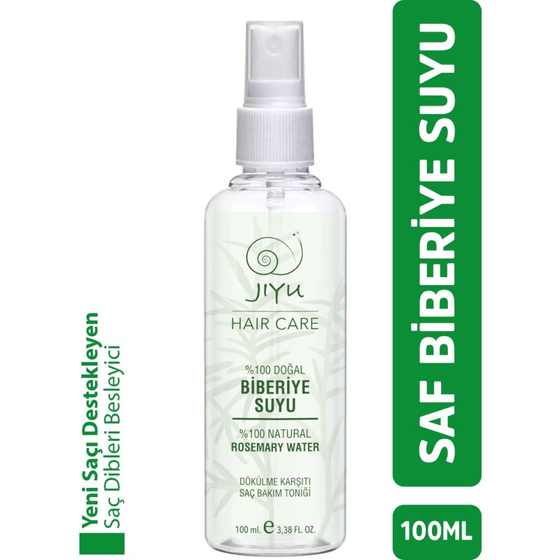 Jiyu %100 Doğal Biberiye Suyu Saç Toniği 100 ml Vegan Tüm Saçlar İçin Dökülmeye Karşı