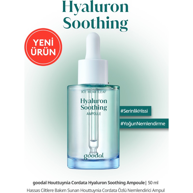 Goodal Hassas Ciltlere Bakım Sunan Nemlendirici Ampul Goodal Houttuynia Cordata Hyaluron Soothing Ampoule