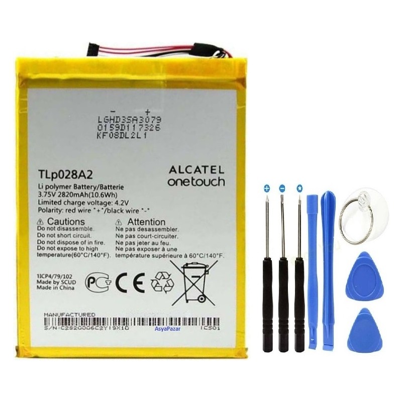 Senal Store Alcatel Onetouch Pixi 3 Tablet Pil Batarya TLP028A2 ve Tamir Seti