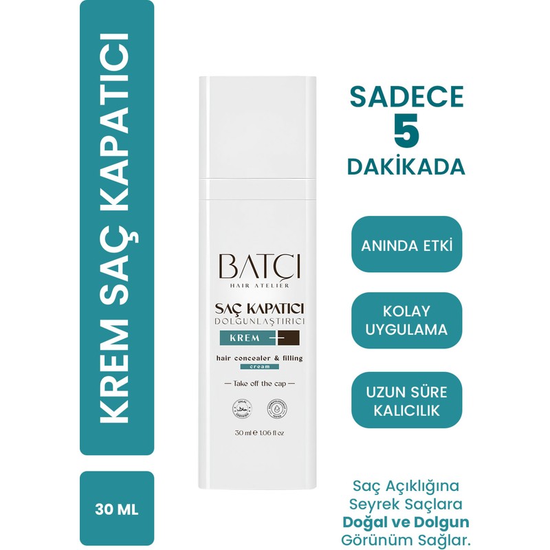 Batçı Hair Atelier Saç Kapatıcı Dolgunlaştırıcı Sıvı Krem 30 ml