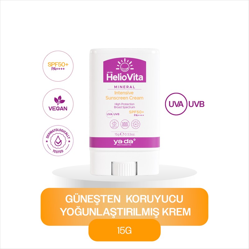 Ya Da Multicosmetics Heliovita %100 Mineral Yüksek Koruma Etkili Güneşten Koruyucu Yoğunlaştırılmış Krem, 15 gr, Spf 50