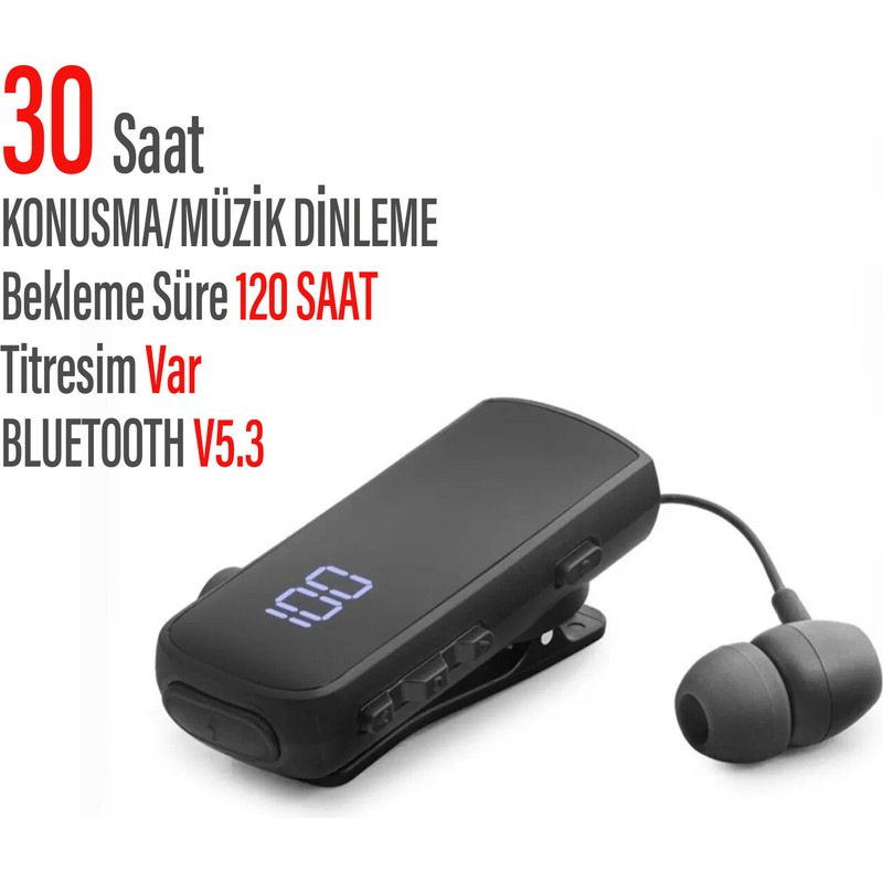 Exenar Android & Ios Uyumlu Makaralı Titreşimli Bluetooth Kulaklık Rüzgar Kesici Dijital Kulaklık 30 Saat - Piinti Fiyat Karşılaştırması