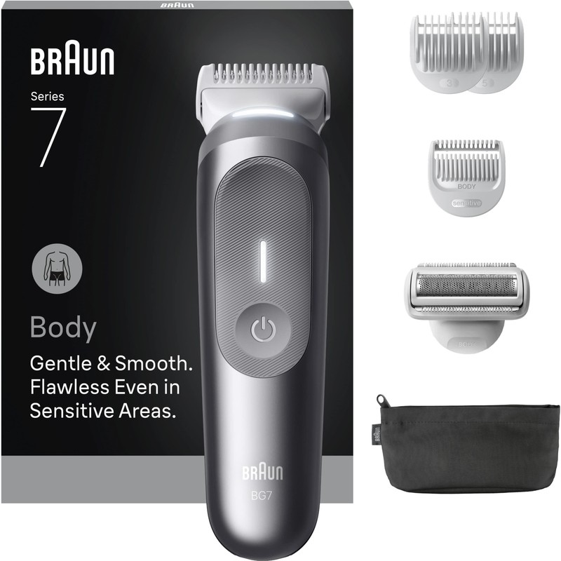 Braun Vücut Tıraş Makinesi Series 7, +6 Aksesuar, Kompakt, Smartlight, BG7550