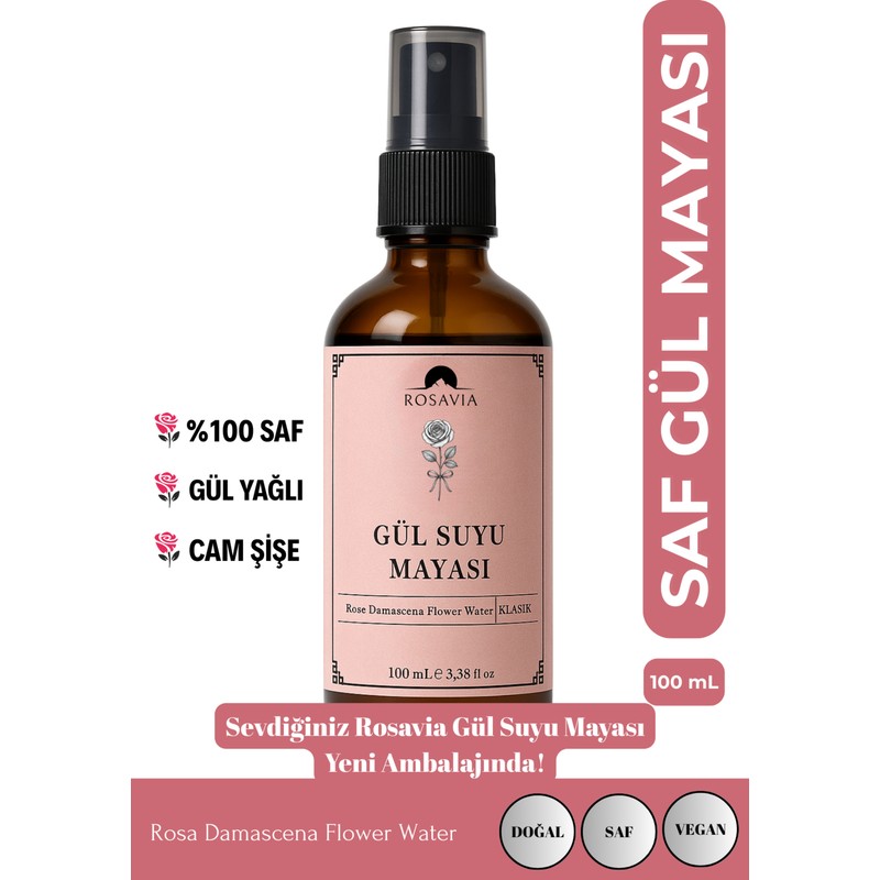 Rosavia Gül Suyu Mayası 100 ml (%100 Saf - %100 Doğal)