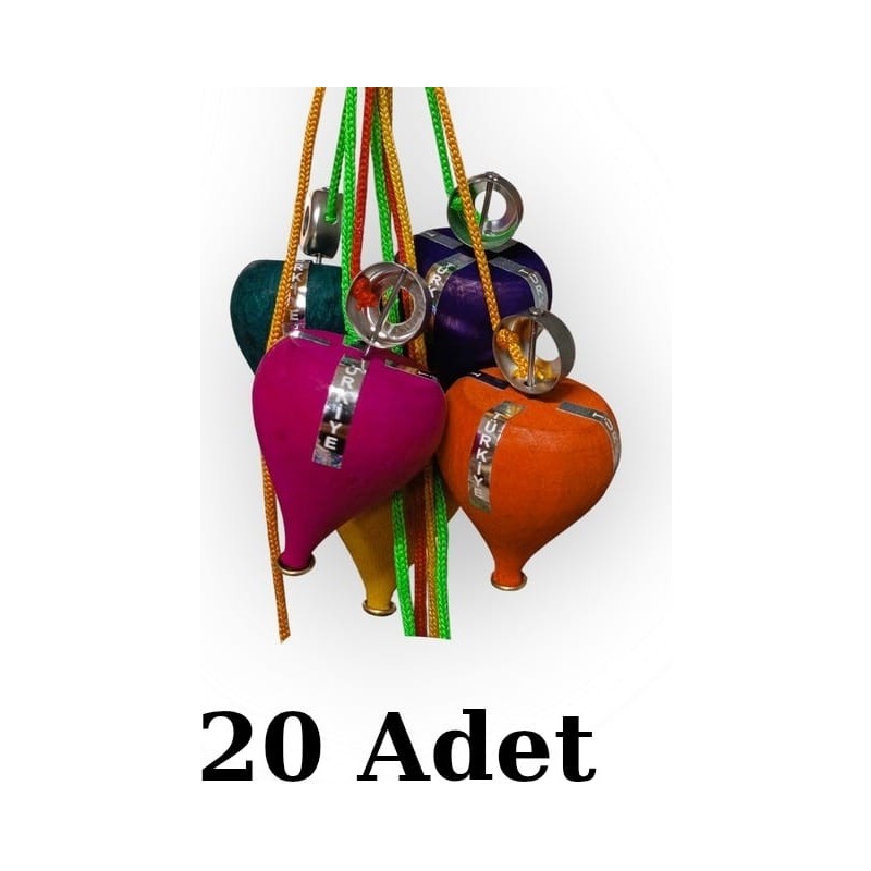Nostaljik Lezzetler Renkli Ağaç Topaç (20 Adet)