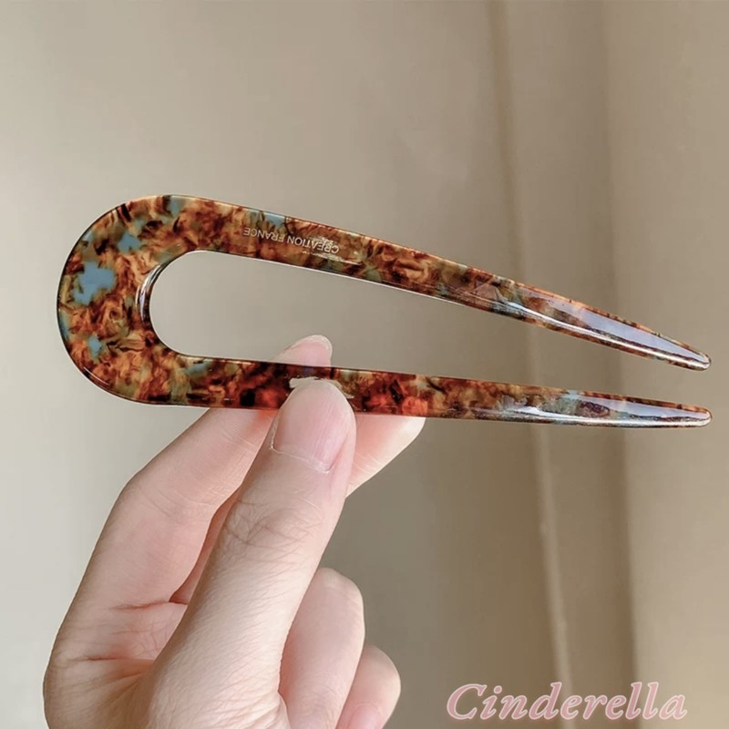 Cinderella France Handmade Topuz Tokası 13CM - Lüks Kemik Saç Topuz Çubuğu - Yeni Sezon Çubuk Toka (Model-2)