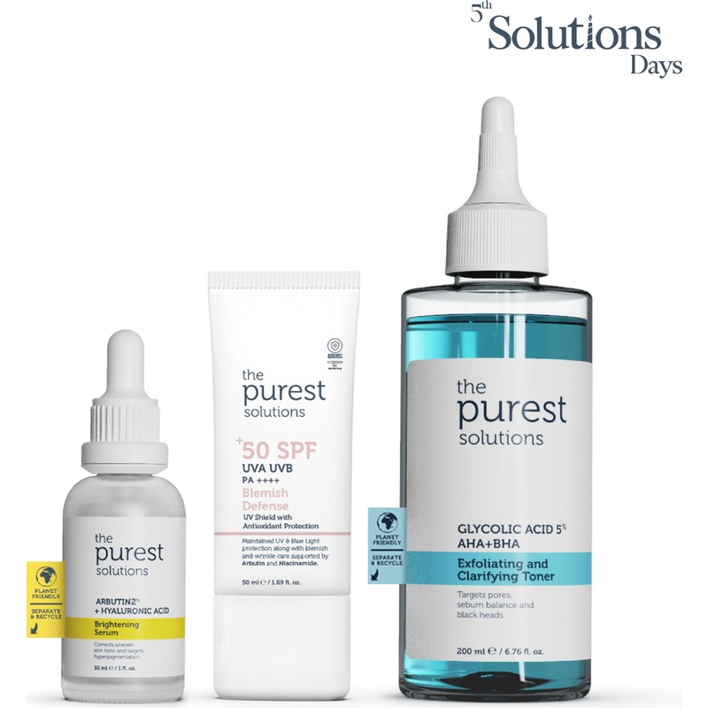 The Purest Solutions Cilt Tonu Eşitleyici KarşıtıGüneş Koruma Etkili Cilt Bakım Seti