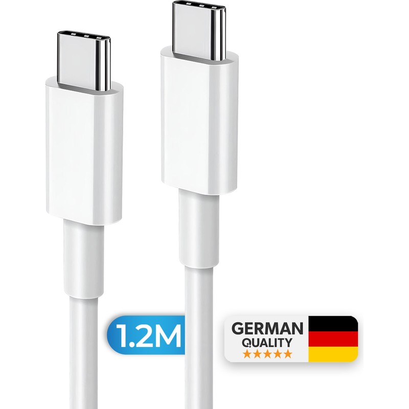 Woyax Deji Samsung Xiaomi Oppo Reeder Huawei Uyumlu Type C To Type C Hızlı Şarj Kablosu Beyaz 1,2 Metre