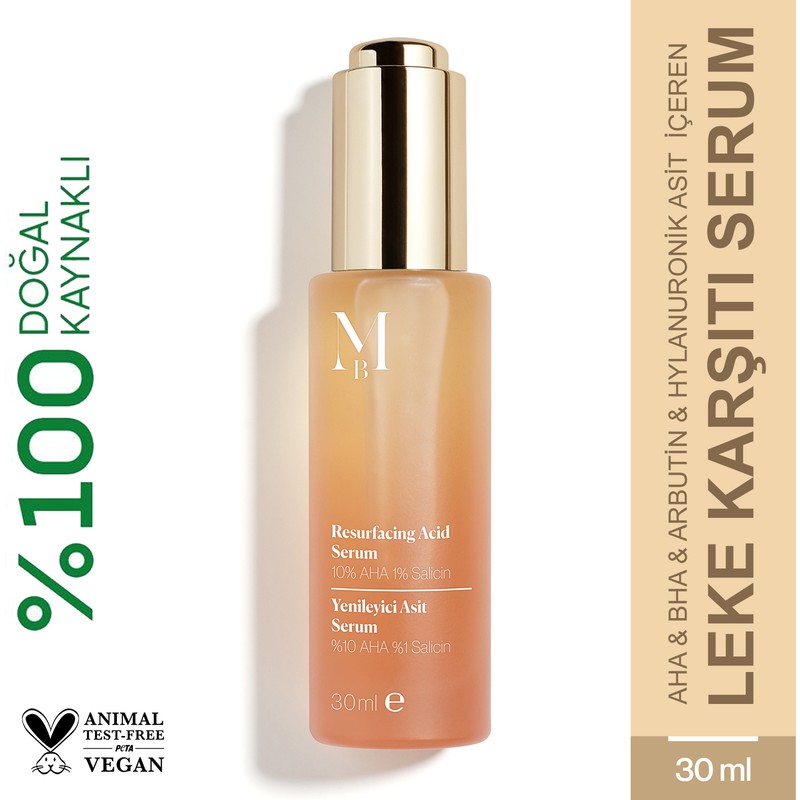 Misbahçe Yenileyici Asit Serum %10 AHA %1 Salisin (%2 Arbutin + Hyalüronik Asit)