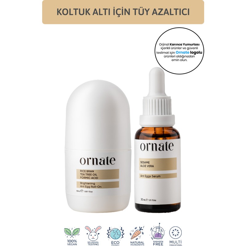 Koltuk Altı Tüylerini Azaltmayı ve Inceltmeyi Hedefleyen Tüy Azaltıcı Bakım Seti