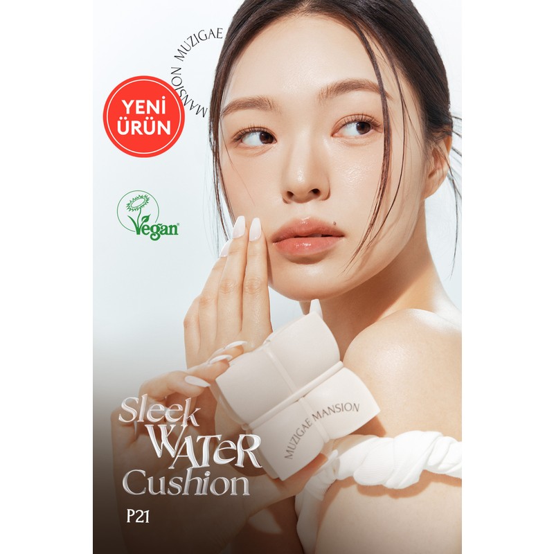 Muzigae Mansion Muzıgae Mansion Sleek Water Cushion (P21) Yüksek Kapatıcı SPF 50 Tüm Ciltler İçin Işıltılı Görünüm