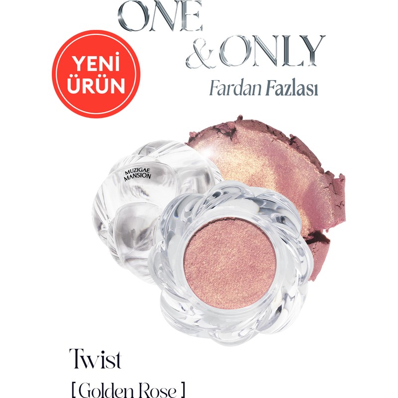 Muzigae Mansion Yansımalı Krem Dokulu Çok Amaçlı Tekli Far MUZIGAE MANSION One&Only Shadow Twist (Golden Rose)