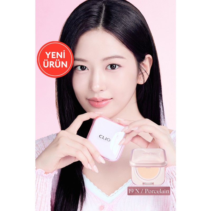 Clio Hyalüronik Asit Içerikli Clıo Kill Cover Mesh Glow Essential Cushion Set (19NPORCELAIN) SPF50+PA++++