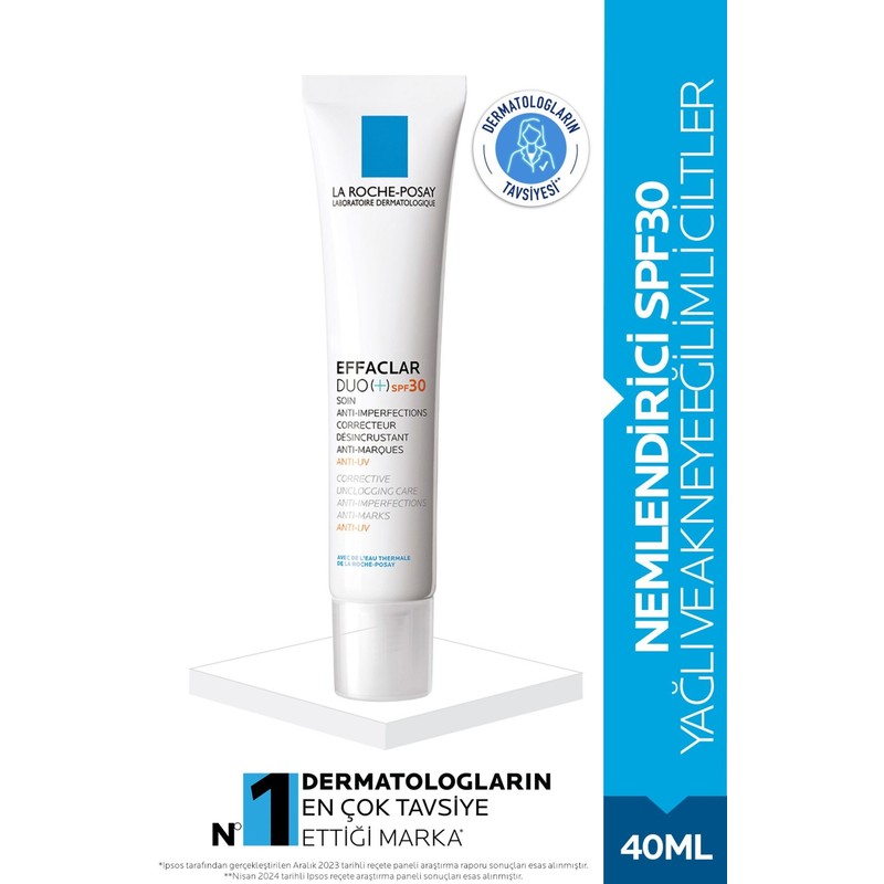 La Roche-Posay Effaclar Duo(+) Akne Karşıtı Arındırıcı Bakım Kremi SPF30 40 ml Hassas Ciltler