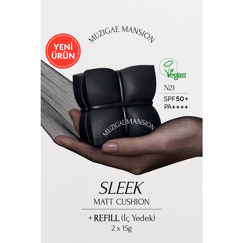 Muzigae Mansion Kapatıcı Mat Bitişli Cushion Set (No.21) SPF50+/PA++++ Suya Dayanıklı Özellik