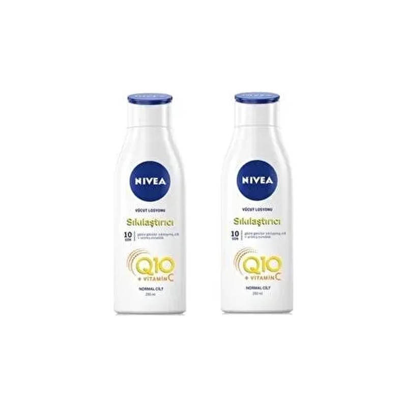 Nivea Q10 Kırışık Sıkılaştırıcı Vücut Losyonu 2 Li Paket 250+250 ml Normal Cilt İçin Esneklik