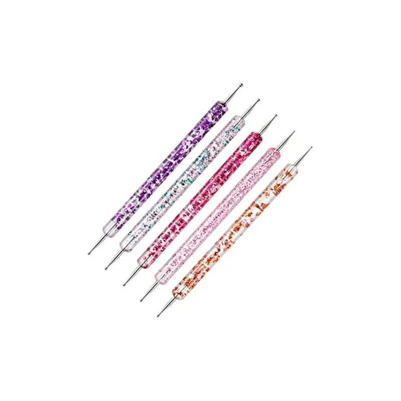 Nail Master 5'li Çok Renkli Nail Art Kalemi Tırnak Süsleme Dot Seti 5 Adet Özel Tasarım Özellikli