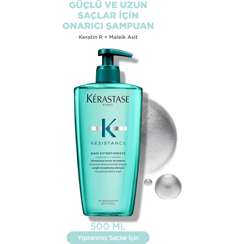 Kerastase Resistance Bain Extentioniste Daha Sağlıklı Uzayan Güçlü Saçlar Için Onarıcı Şampuan 500 ml