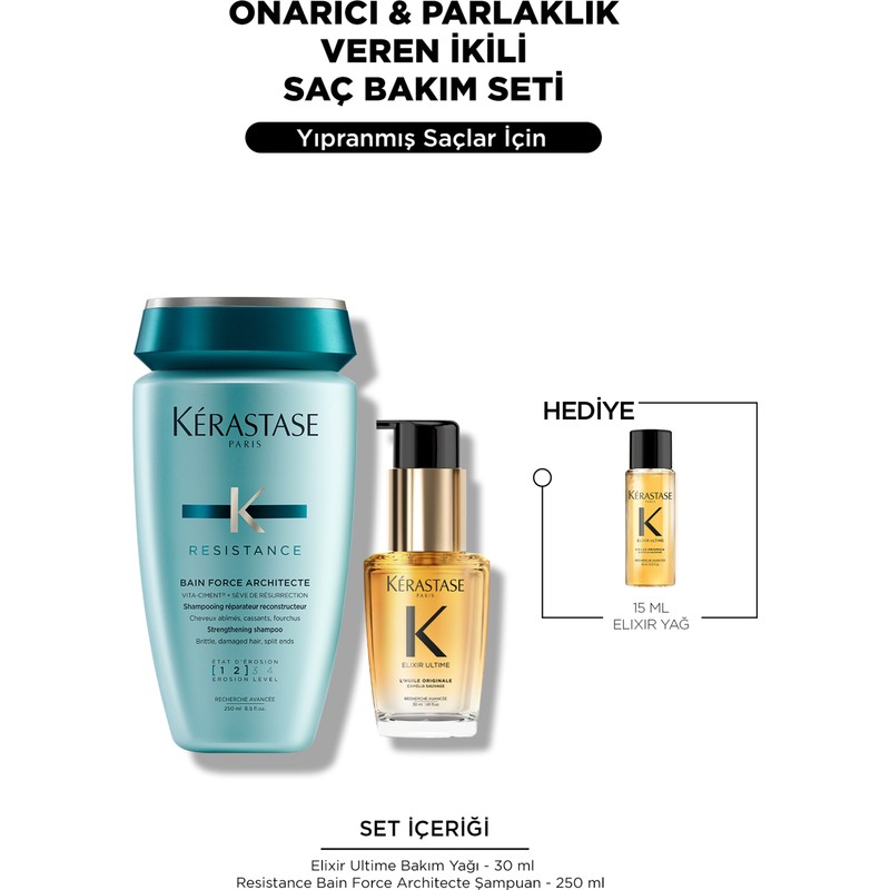 Kerastase Elixir & Resistance Onarıcı & Parlaklık Veren Ikili Saç Bakım Seti