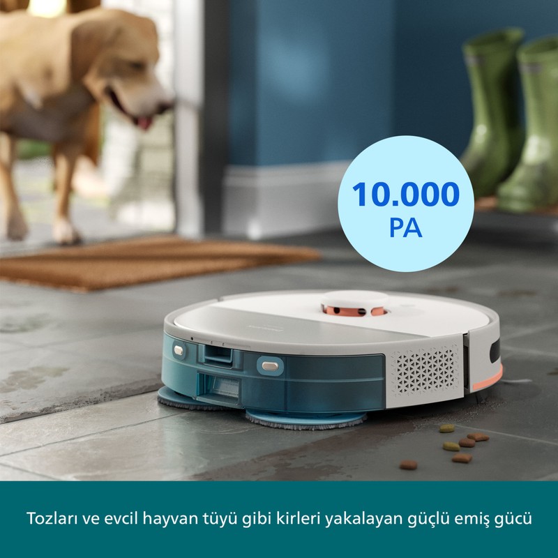 Philips 5000 Serisi Islak Kuru Robot Süpürge, Yüksek Emiş Gücü, Uzun Çalışma Süresi, HomeRun, Lazer Teknolojisi, Beyaz, XU5000/20 - Piinti Fiyat Karşılaştırması