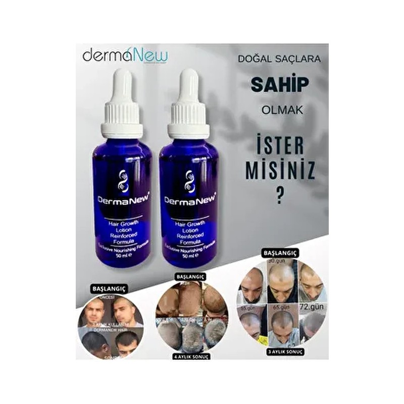 DermaNew Hair Dermanew Saç Bakım Seti 2 Parça Suya Dayanıklı Saç Çıkartıcı Serum Biotin İçerikli