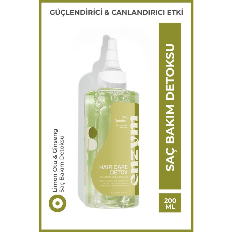 Enzym Cosmetics Doğal Saç Bakım Detoksu Güçlendirici Limon Otu Ve Ginseng Tonik 200 ml