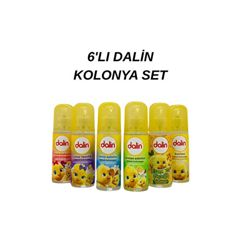 Dalin Kolonya Seti 6'lı Doğal İçerikli 150 ml Hassas Ciltler İçin Özel