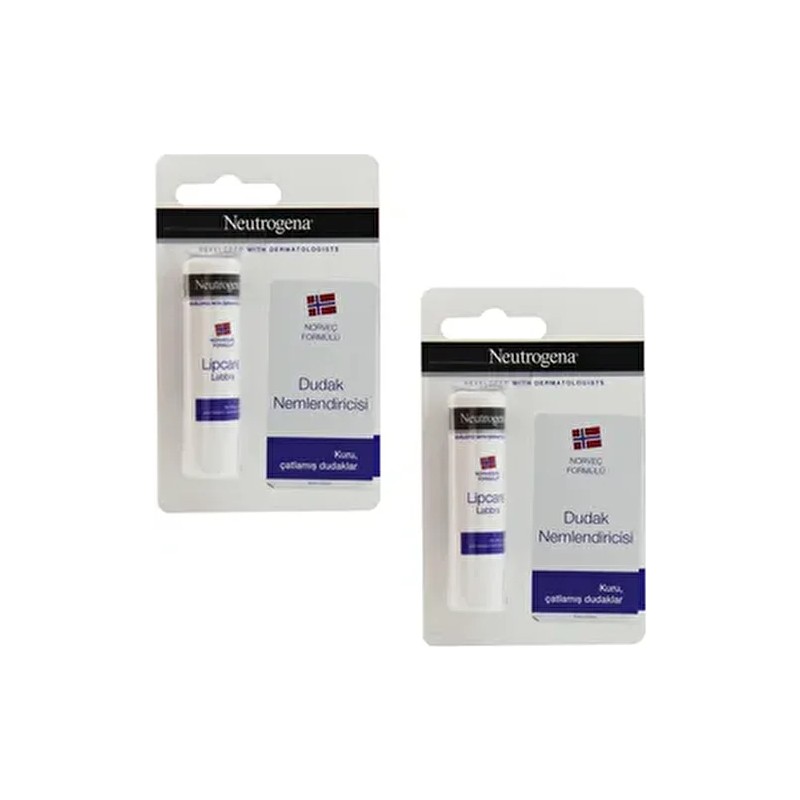 Neutrogena Lipcare Dudak Nemlendiricisi Vegan 4.8 gr 2 Adet Nemlendirici Özellikli