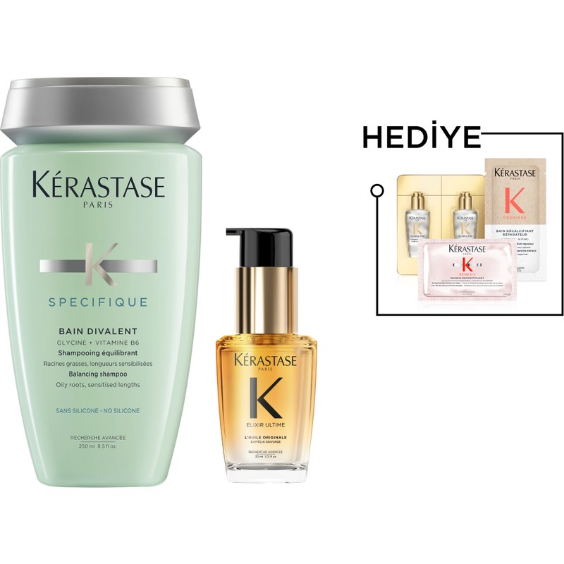 Kerastase Specifique & Elixir Ultime Yağ Dengeleyici Ve Işıltılı Görünüm Sağlayan Saç Bakım Seti