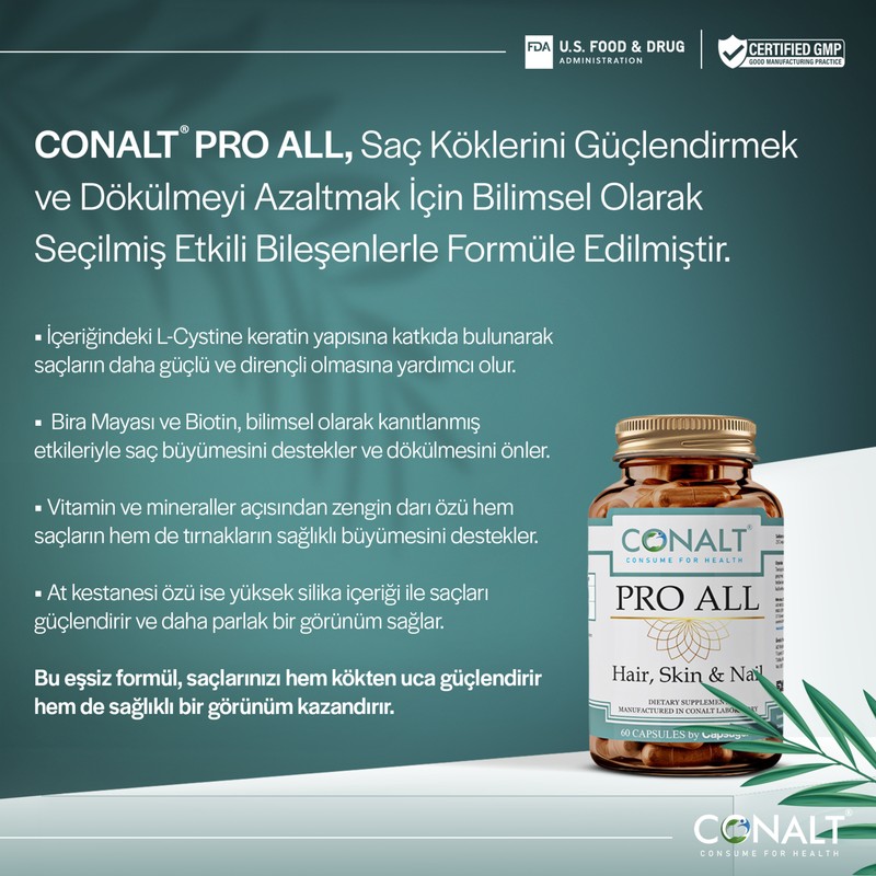 Conalt Pro All – Saç, Cilt ve Tırnak Sağlığınızı Destekleyin 60 Kapsül