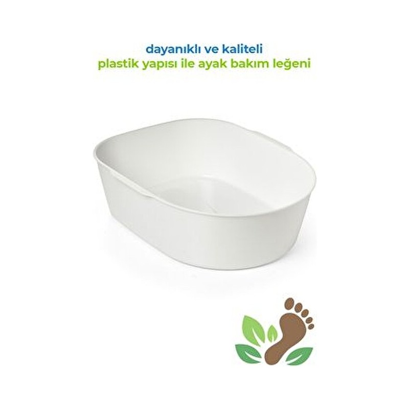 Argan Cure Beyaz Pedikür Leğeni Ergonomik Tutma Kolları ile Kolay Taşınır
