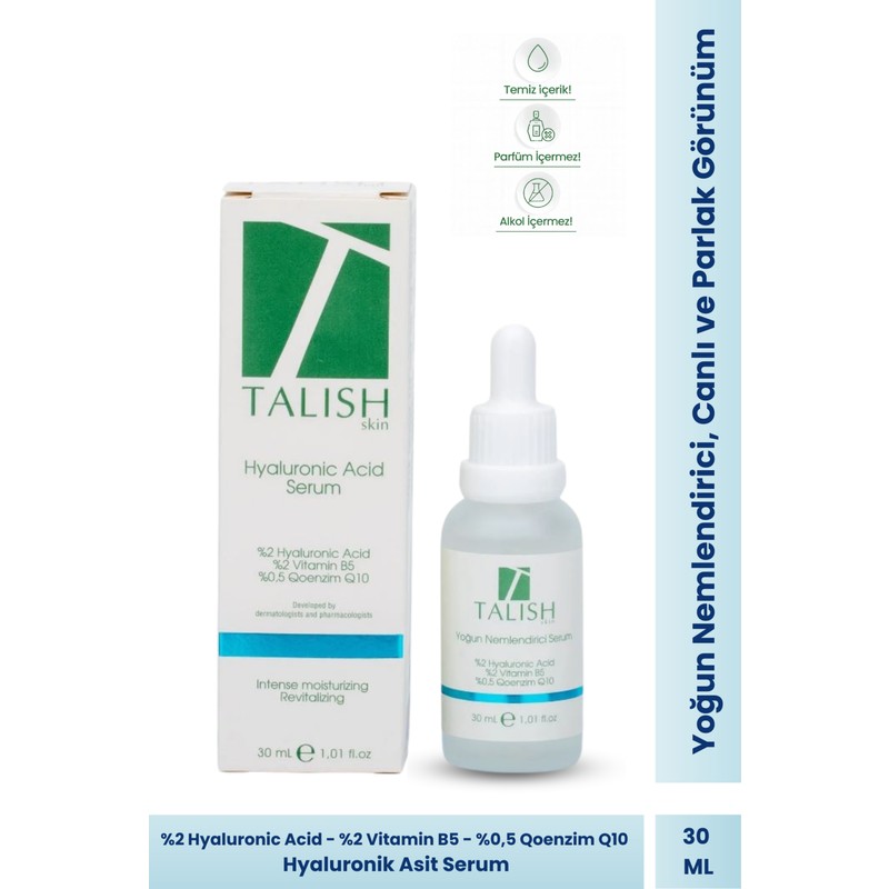 Talish Yoğun Nemlendirici Serum - Hyaluronic Acid Serum- Hyaluronik Asit Serumu