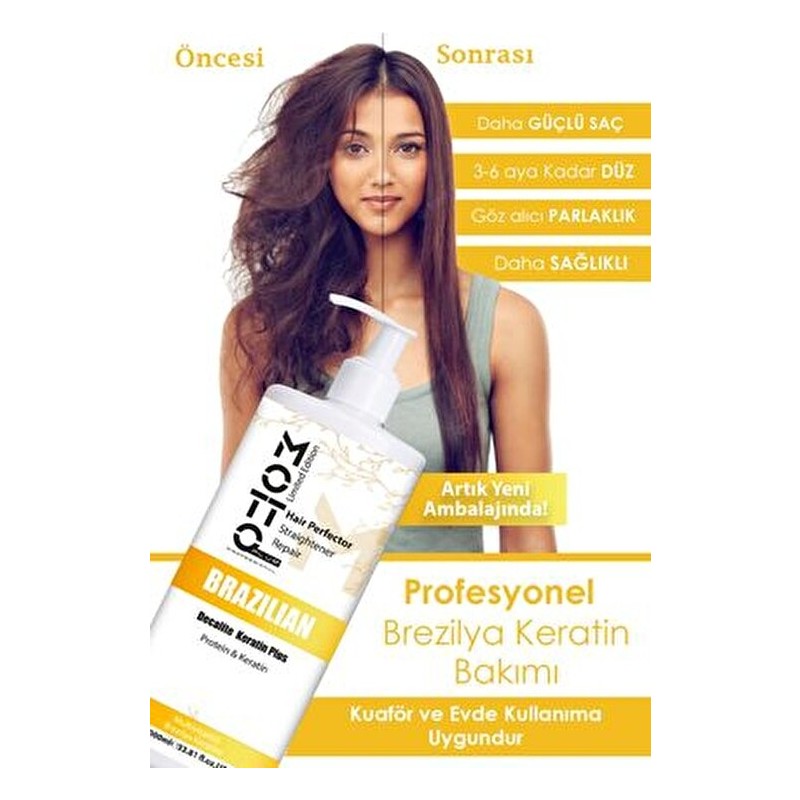 Motto Plus Professional Saç Bakımı Keratinli Düzleştirici Krem 1000 ml Tüm Saçlar İçin
