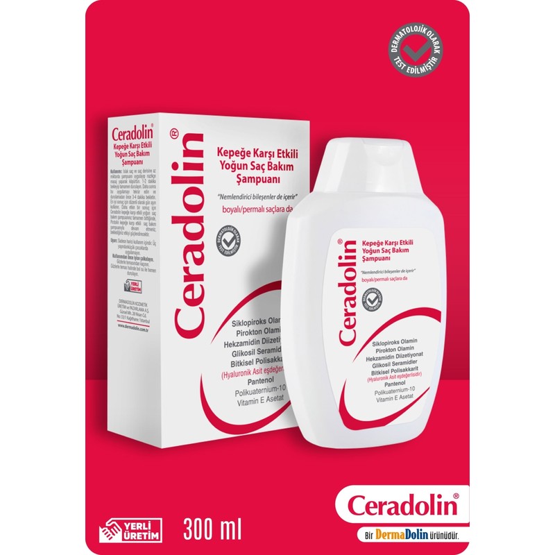 Ceradolin Dermadolin Ceradolin 300 ml Kepek Önleyici Dökülme Karşıtı Tüm Saç Tipleri İçin Şampuan