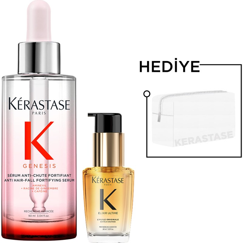 Kerastase Genesis & Elixir Ultime Dökülme Karşıtı ve Işıltılı Bakım Seti - Serum & Yağ