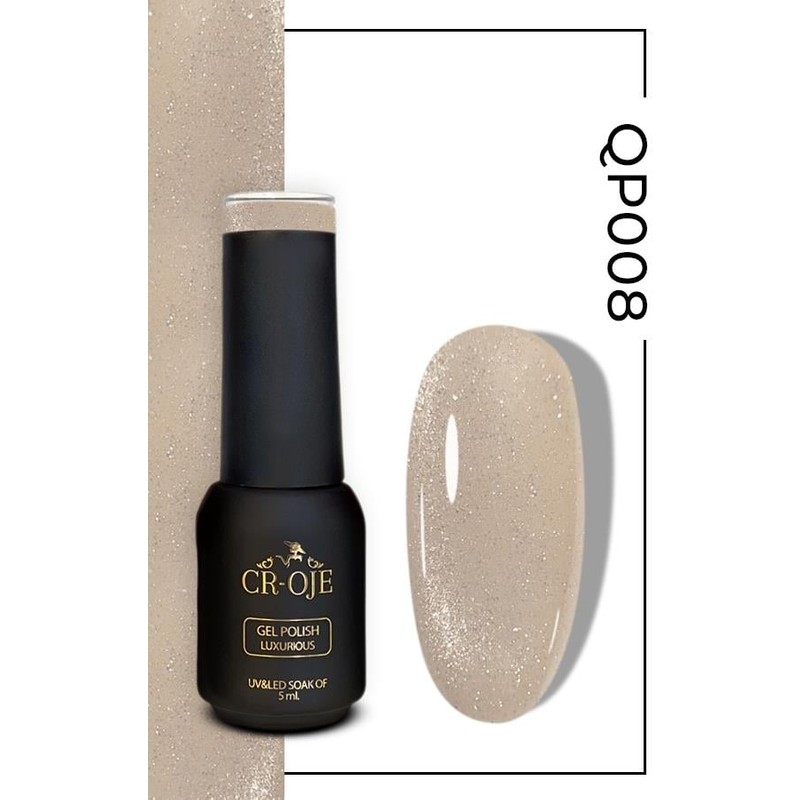 Croje Kalıcı Oje Inci Tanecikli Manyetik Cat Eye / Kedi Gözü- QP008 (5 Ml)