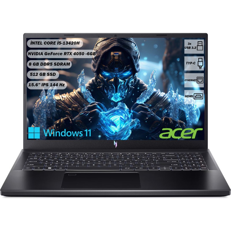 Acer Nitro V15 Taşınabilir Bilgisayar 15.6" FHD IPS 144 Hz i5-13420H 8 GB DDR5 512 GB SSD - Piinti Fiyat Karşılaştırması