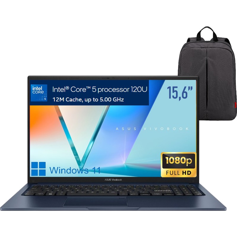 Asus Vivobook 15 X1504VA-NJ3665 P2 Intel Core 5 120U 16GB 512GB SSD WIN11 Pro 15.6" Taşınabilir Bilgisayar Çanta Hediyeli - En Uygun Fiyatlarla Piinti'de