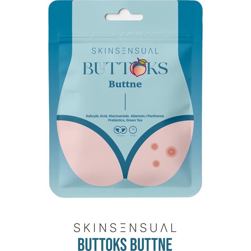 Skin Sensual Buttoks Buttne Vücut Maskesi | Vücut Sivilceleri ve Pürüzlere Karşı | 2 Parça